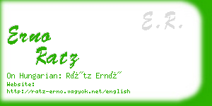 erno ratz business card